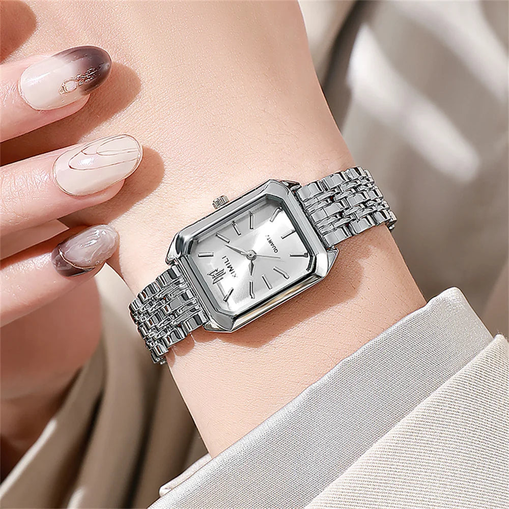 GoldenGrace – Elegant Square Quartz Watch